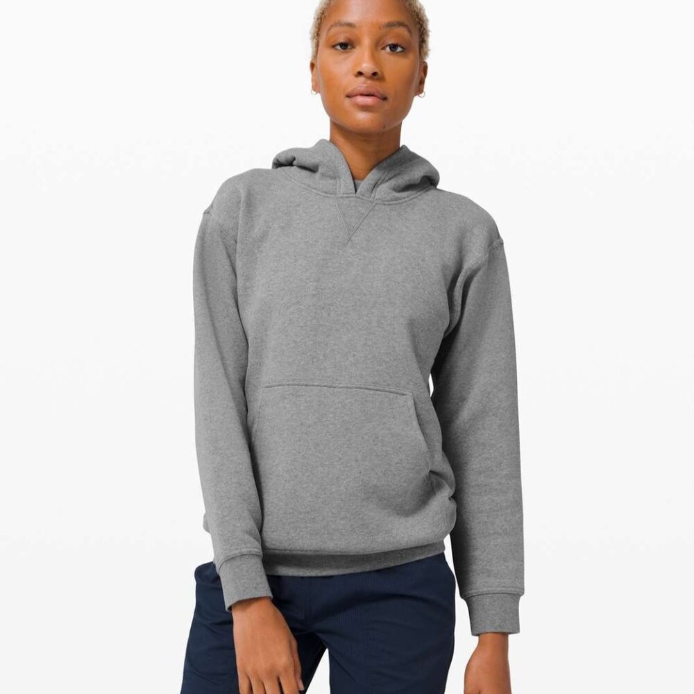 Lululemon Women's All Yours Gray Oversized Pullover Hoodie Sweater Fleece Size 2